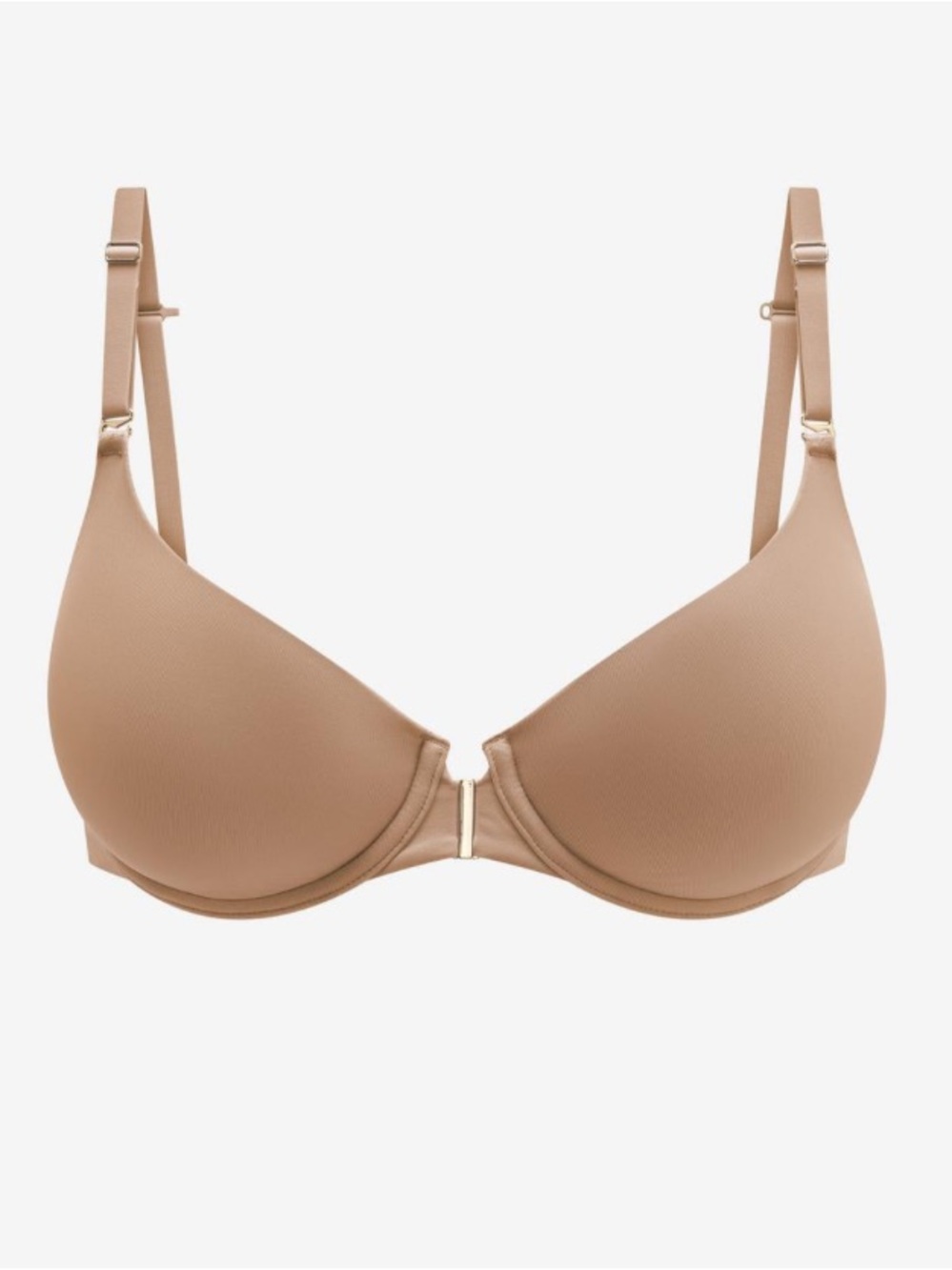 Third Love NWT Comfort Stretch Front Clasp T Shirt Bra Nude Warm Taupe 38 A 1/2